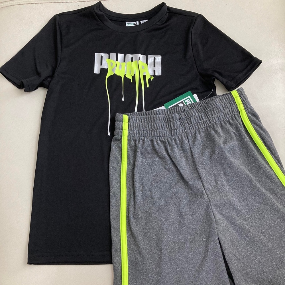 PUMA Big Boy Tee And Shorts Set 4064 - Picture 7 of 8